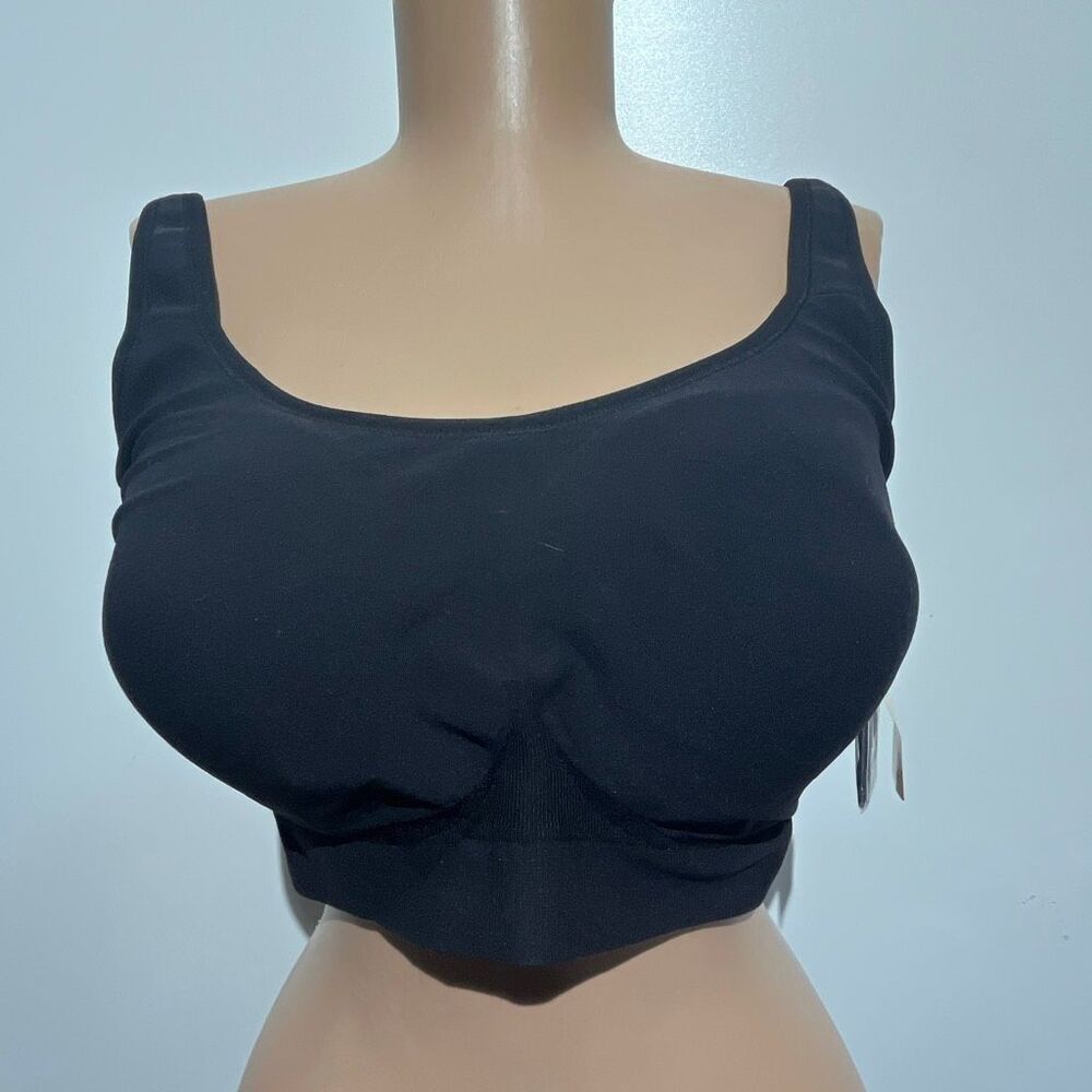 True Kind Women's Black Everyday Comfort Straps Wireless Shaping Bra XL NWT